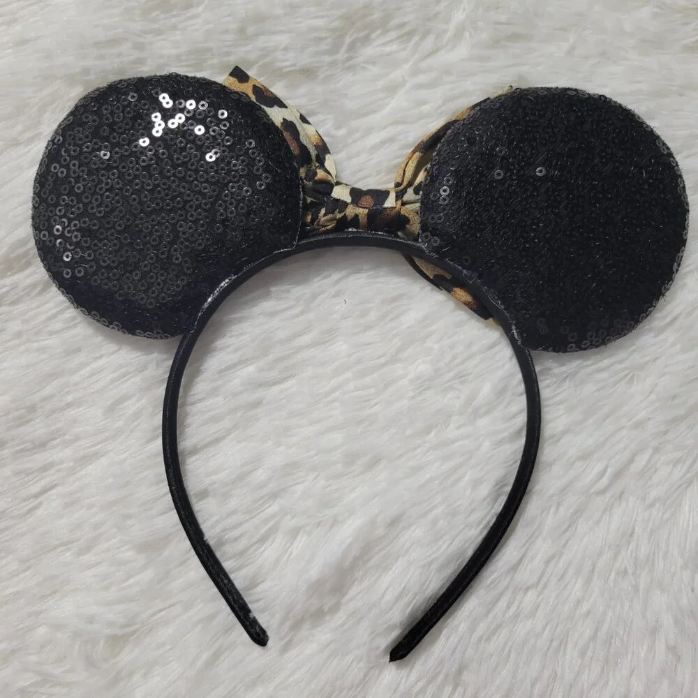 Leopard Sequin Minnie Mouse Ears